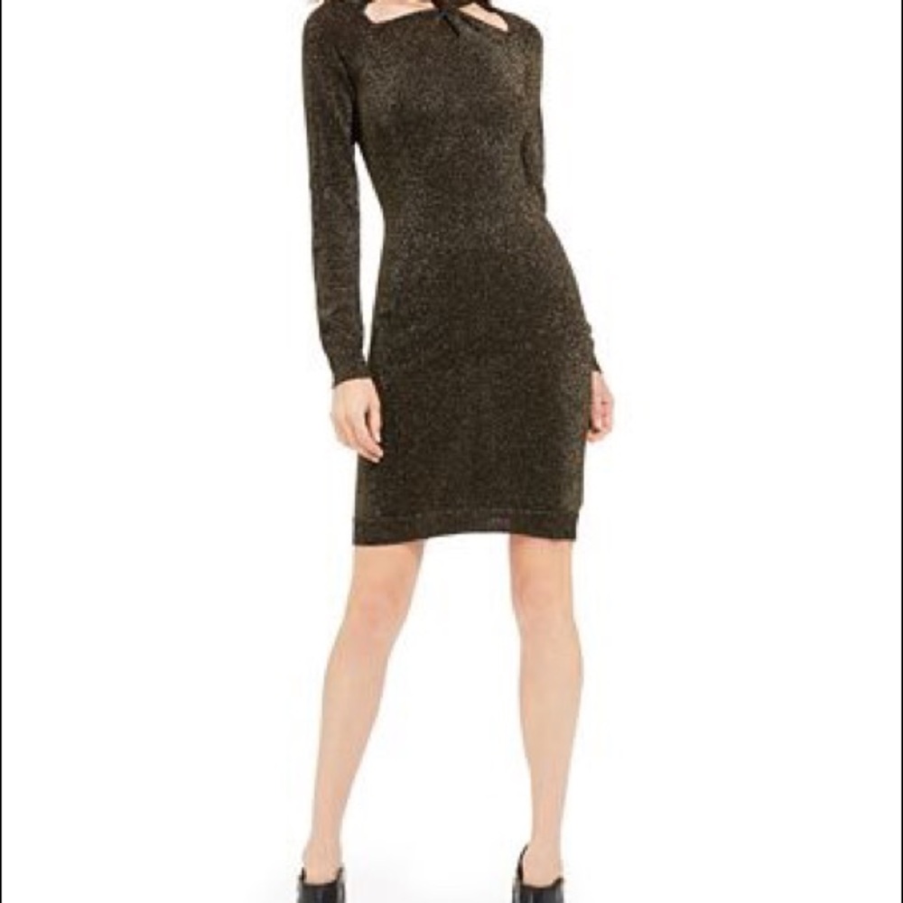 Michael Kors Twist Neck Metallic Dress - Picture 2 of 2